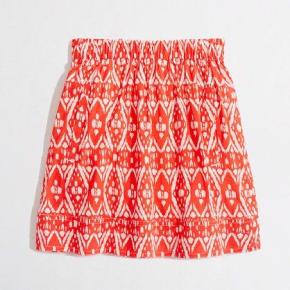 🍊J.Crew Factory | XS | Mini Skirt Orange Print Ikat